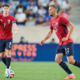 HARRISON, NEW JERSEY - JUNE 04: Tomá Souek #22 of Czechia controls the ball in front of Ladislav Krejí #7 in the first half of the international friendly match against Guatemala at Sports Illustrated Stadium on June 4, 2026 in Harrison, United States. (Photo by Vincent Carchietta/Getty Images)