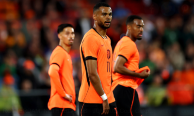 ROTTERDAM, NETHERLANDS - JUNE 03: Cody Gakpo of Netherlands looks on during the international friendly match between Netherlands and Algeria at De Kuip on June 03, 2026 in Rotterdam, Netherlands. (Photo by Dean Mouhtaropoulos/Getty Images)