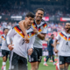 CHICAGO, ILLINOIS - JUNE 06: Kai Havertz of Germany celebrates after scoring his team's first goal with Jonathan Tah and Felix Nmecha during the international friendly match between United States and Germany at Soldier Field on June 06, 2026 in Chicago, Illinois. (Photo by Marvin Ibo Guengoer - GES Sportfoto/Getty Images)