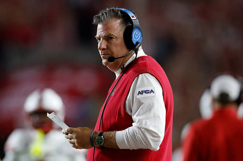 MADISON, WISCONSIN - AUGUST 28: Head coach Chuck Martin looks on in the first quarter against the Wisconsin Badgers at Camp Randall Stadium on August 28, 2025 in Madison, Wisconsin. (Photo by John Fisher/Getty Images)