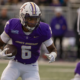 HARRISONBURG, VIRGINIA - NOVEMBER 22: George Pettaway #6 of James Madison Dukes in action in the fourth quarter during a game against Washington State Cougars at Bridgeforth Stadium on November 22, 2025 in Harrisonburg, Virginia. (Photo by Brien Aho/Getty Images)