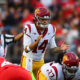 PISCATAWAY, NJ - SEPTEMBER 19: Jayden Maiava #14 of the Southern California Trojans during the third quarter of the game against the Rutgers Scarlet Knights on September 19, 2026 at SHI Stadium in Piscataway, New Jersey. (Photo by Rich Graessle/Icon Sportswire via Getty Images)