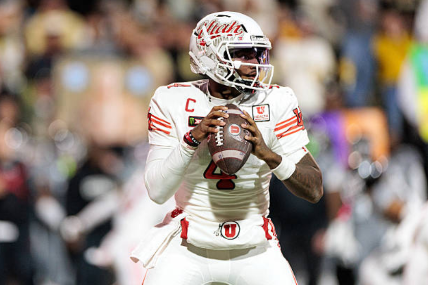 BOULDER, COLORADO - OCTOBER 17: Devon Dampier #4 of the Utah Utes throws a pass during the second quarter against the Colorado Buffaloes at Folsom Field on October 17, 2026 in Boulder, Colorado. (Photo by Andrew Wevers/Getty Images)